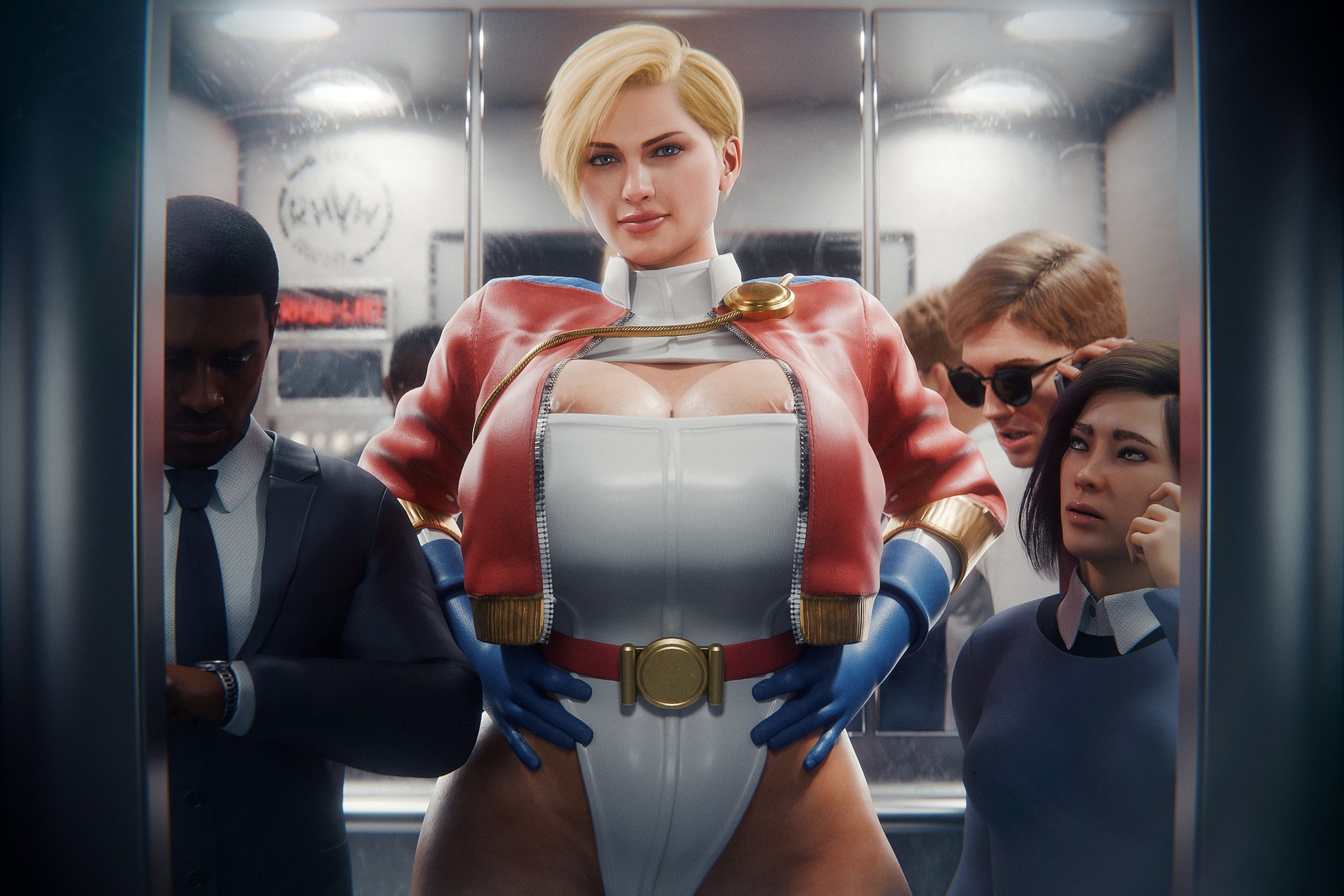 1girls, 3d, alien, alien girl, alien humanoid, alien look like human, big ass, big breasts, big thighs, blonde female, blonde hair, breasts, breasts bigger than head, bust, busty, chest, curvaceous, curvy, curvy figure, dc, dc all-in, dc comics, dc rebirth era, enormous breasts, female, gigantic breasts, hips, huge ass, huge breasts, hyper breasts, jacket, jacket open, justice league, justice society of america, kara zor-el, karen starr, kryptonian, large ass, large breasts, light skin, light-skinned female, massive breasts, mature, mature female, official alternate costume, power girl, red jacket, rhywlad, slim waist, superman (series), thick, thick hips, thick legs, thick thighs, thighs, unzipped jacket, voluptuous, waist, wide hips, wide thighs
