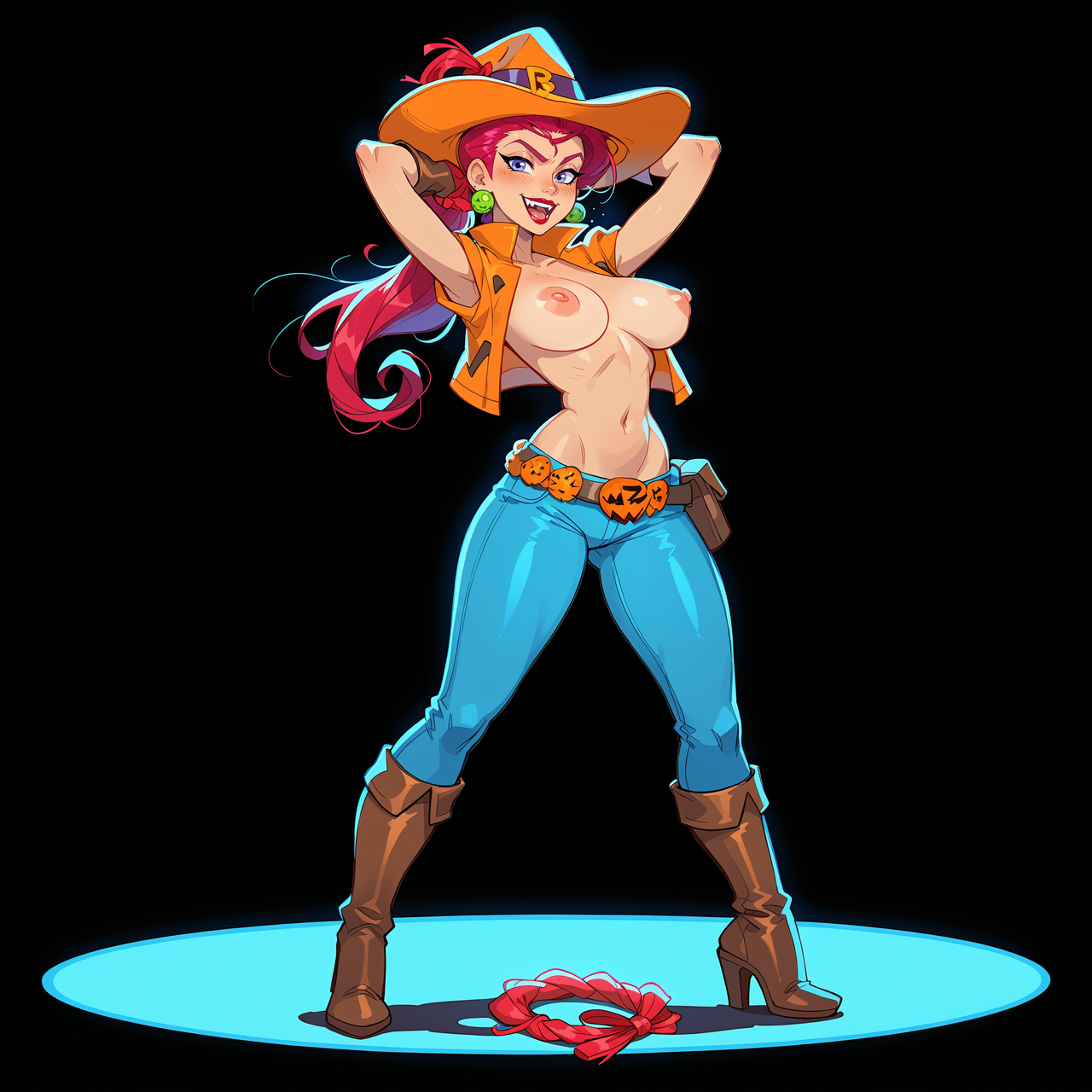 1girls, ai generated, big ass, big breasts, big thighs, breasts, curvaceous, curvy, curvy figure, digital media (artwork), disney, female, halloween, hips, huge ass, huge breasts, huge thighs, jessie (toy story), large ass, large breasts, large thighs, legs, light skin, light-skinned female, mature, mature female, slim waist, thealphega, thick, thick hips, thick legs, thick thighs, thighs, toy story, voluptuous, waist, wide hips, wide thighs