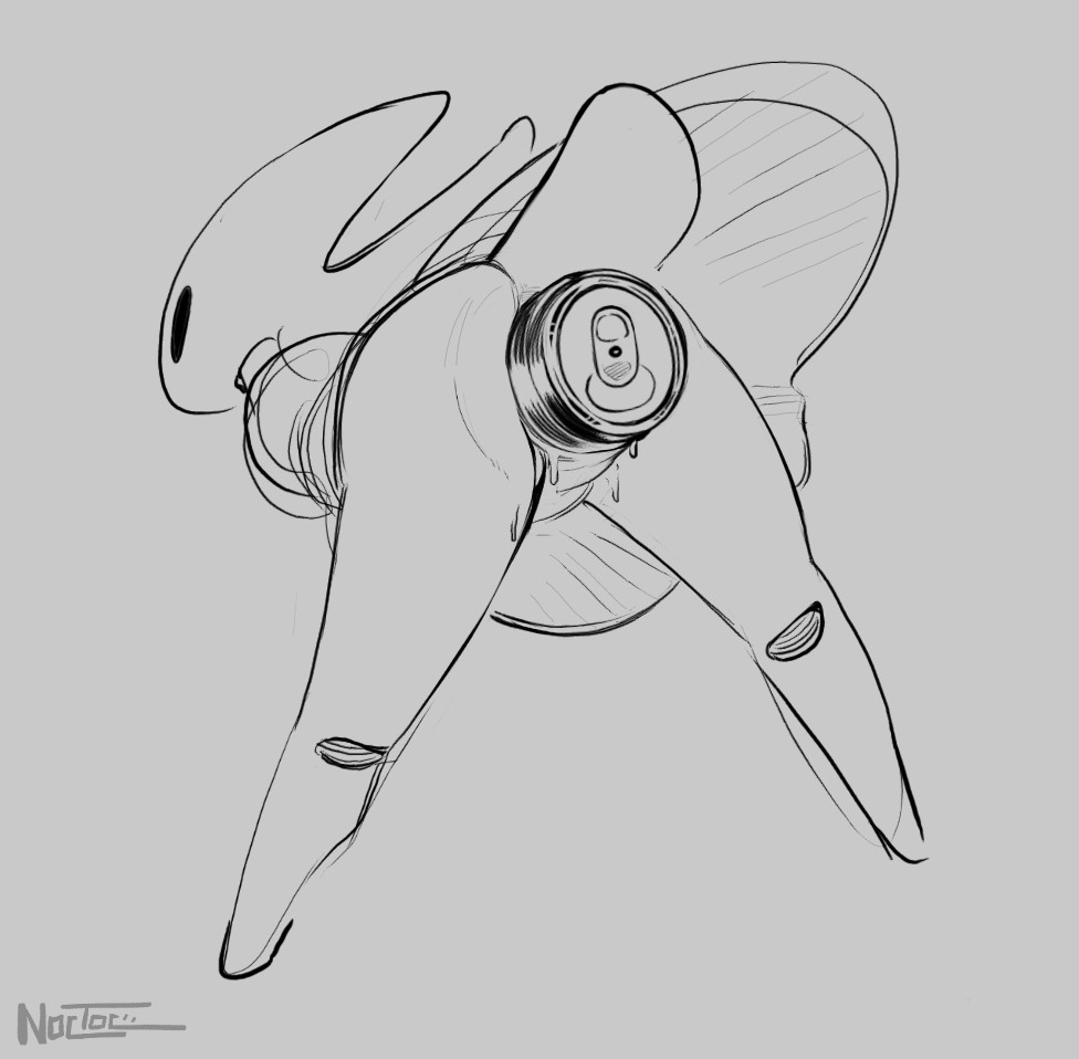 1girls, 2 horns, alternate body type, arthropod, artist name, big ass, big butt, black body, black skin, breasts, bubble ass, bubble butt, bug, bug girl, female, female only, hollow knight, hollow knight: silksong, hornet (hollow knight), large ass, large butt, noctoc, object insertion, silksong, soda can, soda can insertion, team cherry