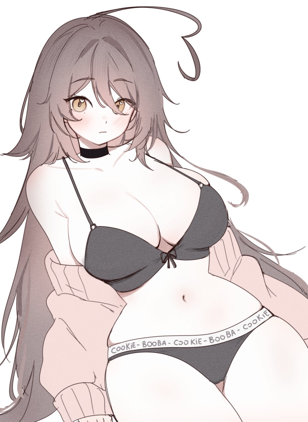 1girls, 2025, big breasts, bikini, blush, breasts, brown eyes, brown hair, female, heart-shaped pupils, hi res, indie virtual youtuber, large breasts, light skin, light-skinned female, long hair, simple background, sky (skyaboveme), skyaboveme, solo, solo female, thick thighs, thighs, virtual youtuber, vtuber, white background