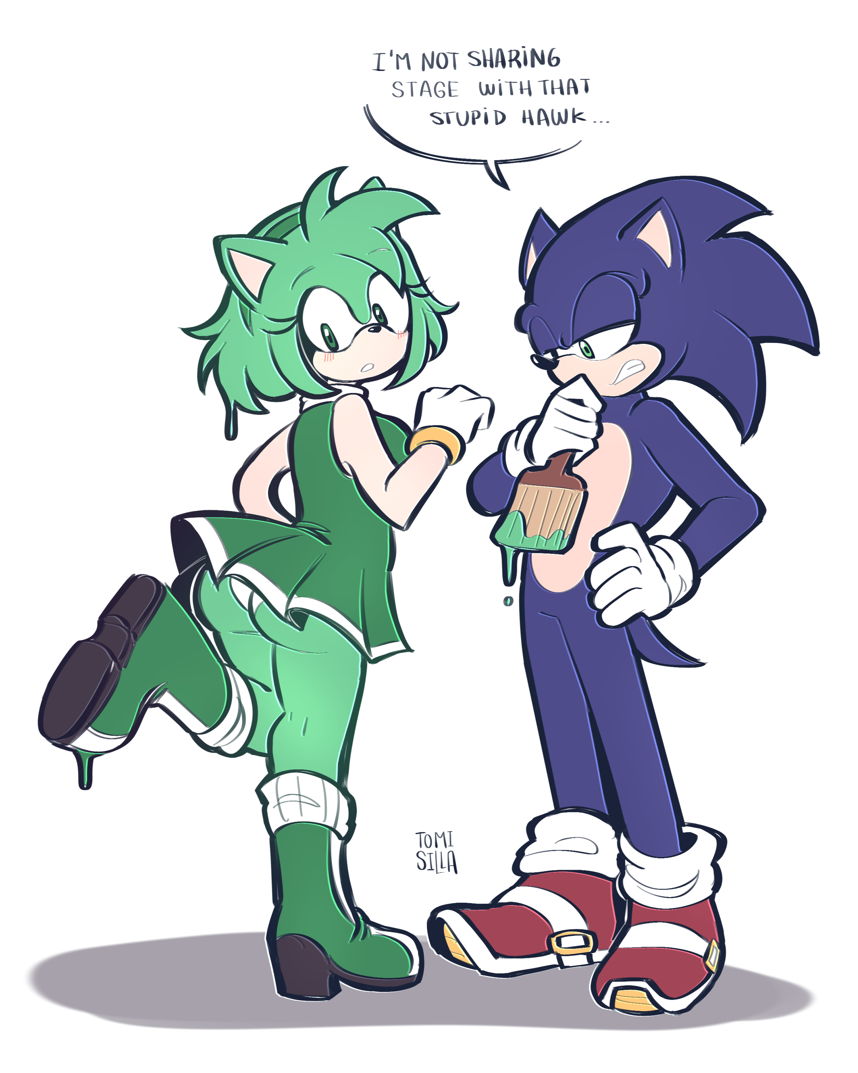 amy rose, ass, bodypaint, bubble butt, green amy, joke, not porn, olympics, panties, sega, sfw, sonic (series), sonic the hedgehog, sonic the hedgehog (series), tomisilla (artist)