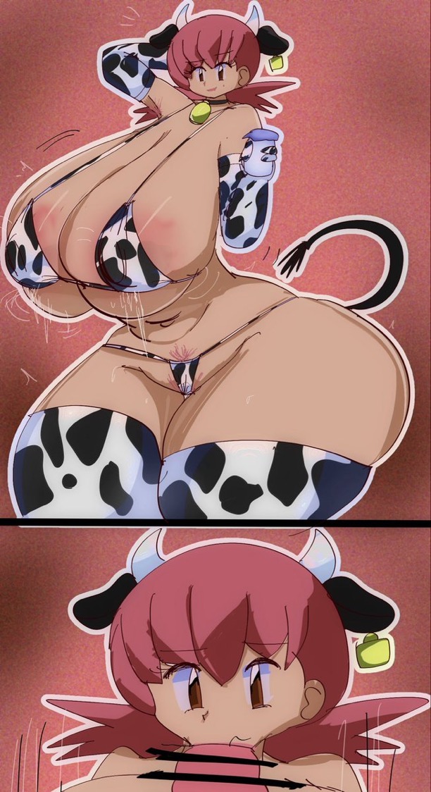 alternate_ass_size alternate_body_type alternate_breast_size ass_bigger_than_head big_breasts breasts breasts_bigger_than_head cow_print female female_focus huge_ass huge_breasts human human_only hyper kotarodayo1126 light-skinned_female light-skinned_male light_skin nintendo penis penis_tip pokemon pokemon_gsc twitter_link whitney_(pokemon)