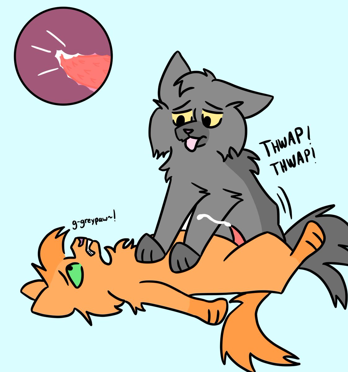 feral firestar_(warriors) graystripe_(warriors) penetration warriors_(cats) zicopaw zoophilia