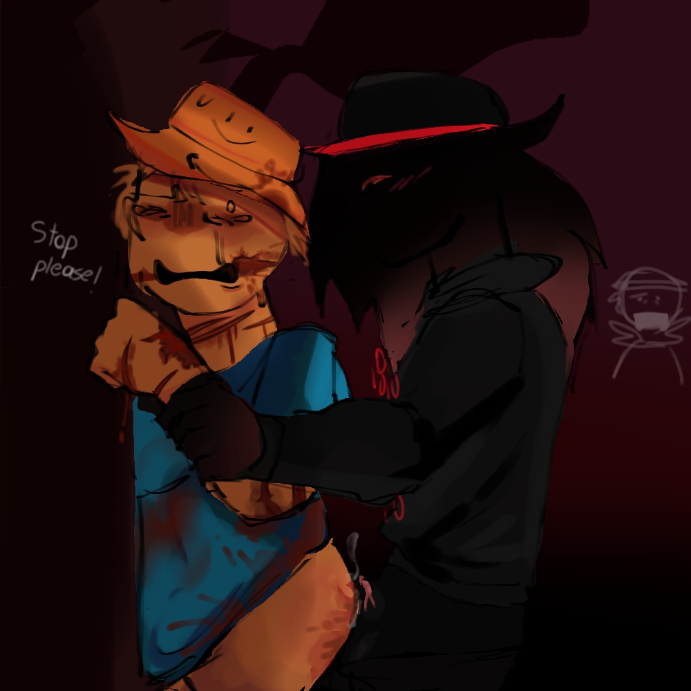 blood_in_mouth gay guest_666 rape the_robloxia:_until_dawn yellow_body