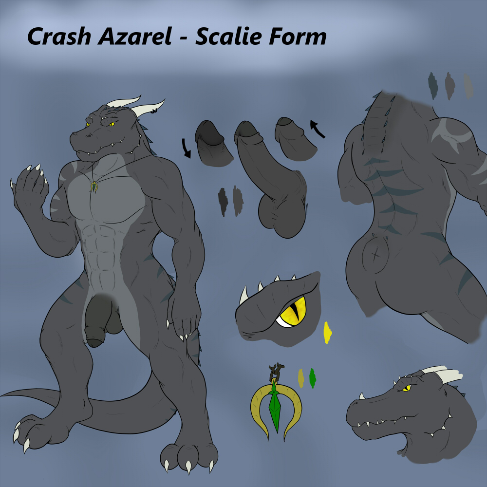 1boy anthro crash_azarel crashazarel dragon erection full-length_portrait full_length furry horns humanoid_penis lizard male male_only model_sheet penis portrait scalie solo standing