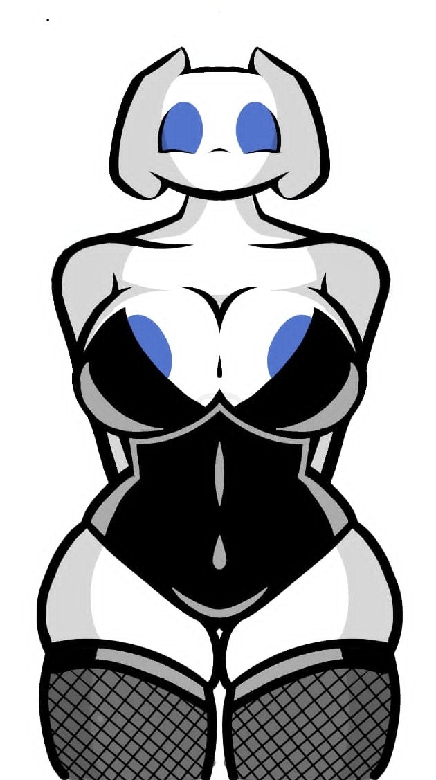 blue_eyes clyde_(discord) discord_(app) female white_background white_body