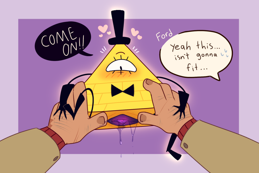 2024 big_hands bill_cipher cl0ckability claws cuntboy digital_drawing_(artwork) digital_media_(artwork) gay gravity_falls heart male/male one_eye pyramid size_difference spread_pussy stanford_pines text