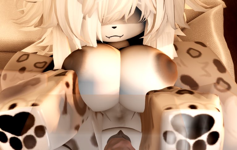 1boy, 1girls, 3d, artist request, dick in pussy, furry, holding hands, holding hands while penetrating, nude, penis in pussy, pov, pov sex, roblox, robloxian, snow leopard, tagme