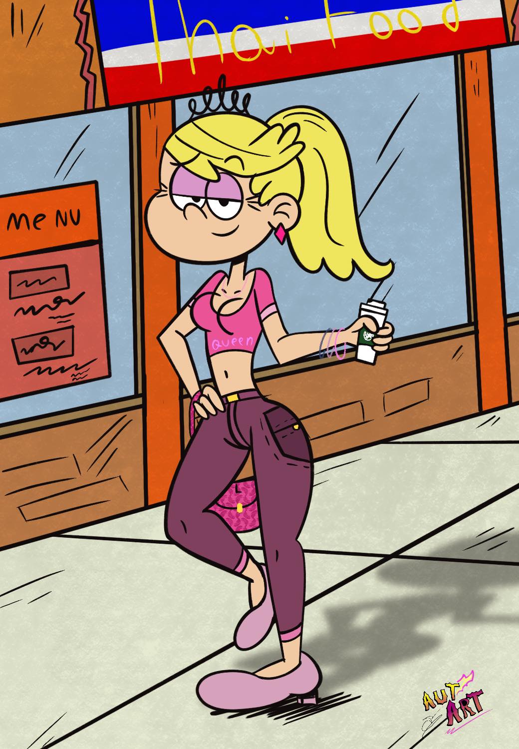 1girls aged_up autart breasts female female_only lola_loud nickelodeon the_loud_house wide_hips