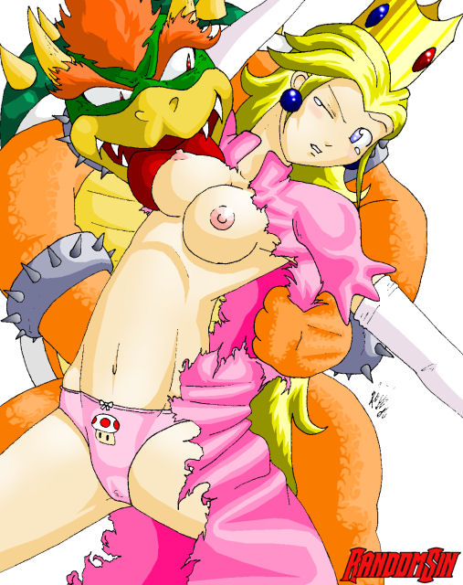 bowser female hero human imminent_rape koopa male mario_(series) nintendo princess_peach randomsin rape straight straight_hair superheroine supervillain villain