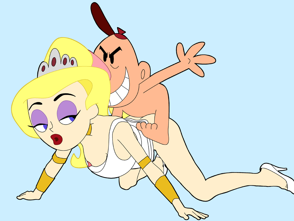 >:d 1boy 1girls 4_fingers 4_toes :o all_fours anal anal_penetration anal_sex arm_up big_nose billy_(billy_and_mandy) blonde_hair blue_body blue_eyes cartoon_network crown doggy_style eris_(billy_and_mandy) exposed_breast exposed_nipple eyelash goddess greek_mythology half-closed_eyes hands_on_floor headwear headwear_only kneeling light_blue_background long_hair male/female male_penetrating male_penetrating_female mythology nipples on_model pink_nose purple_eyeshadow red_hat red_lipstick simple_background smile smiling straight straight_hair tagme teeth_showing the_grim_adventures_of_billy_and_mandy white_high_heels