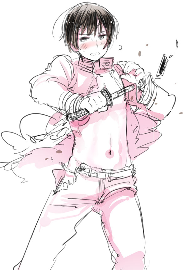 axis powers hetalia, clothing ripping, himaruya hidekaz, japan (hetalia), male, manga, official art, ripped clothes, ripped clothing, tagme
