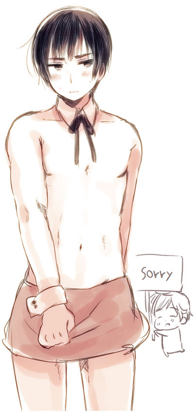 axis powers hetalia, hiding erection, himaruya hidekaz, japan, japan (hetalia), male, manga, official art, pinup, spain (hetalia), tagme