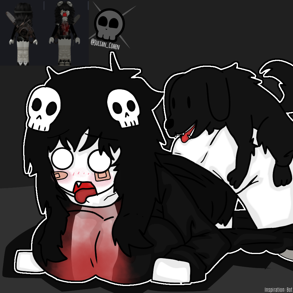ass black_hair canid canine doggy_style domestic_dog feral large_ass large_breasts open_mouth roblox robloxian white_body zoophilia