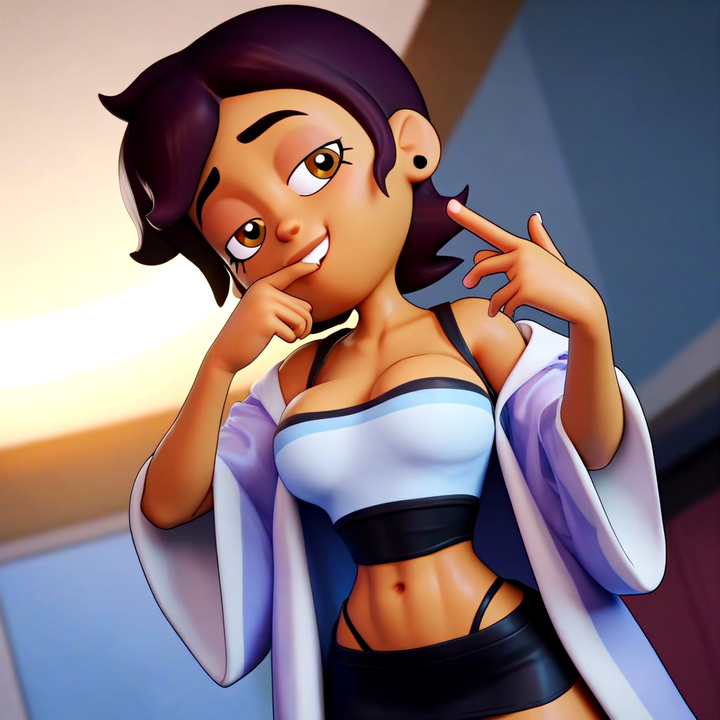 3d ai_generated big_ass big_breasts e3gqe erect_nipples female luz_noceda stable_diffusion the_owl_house