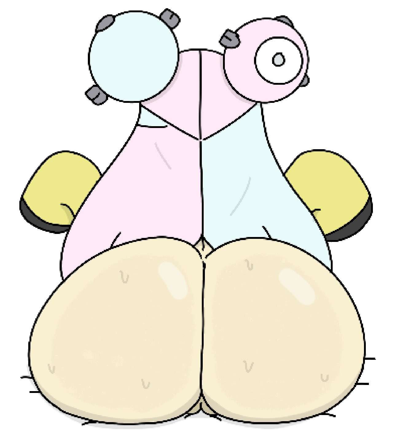 1girls, ass, ass focus, female, game freak, huge ass, iono (pokemon), nintendo, pokemon, pokemon sv, solo, source request, sweat, theslashfive, white background
