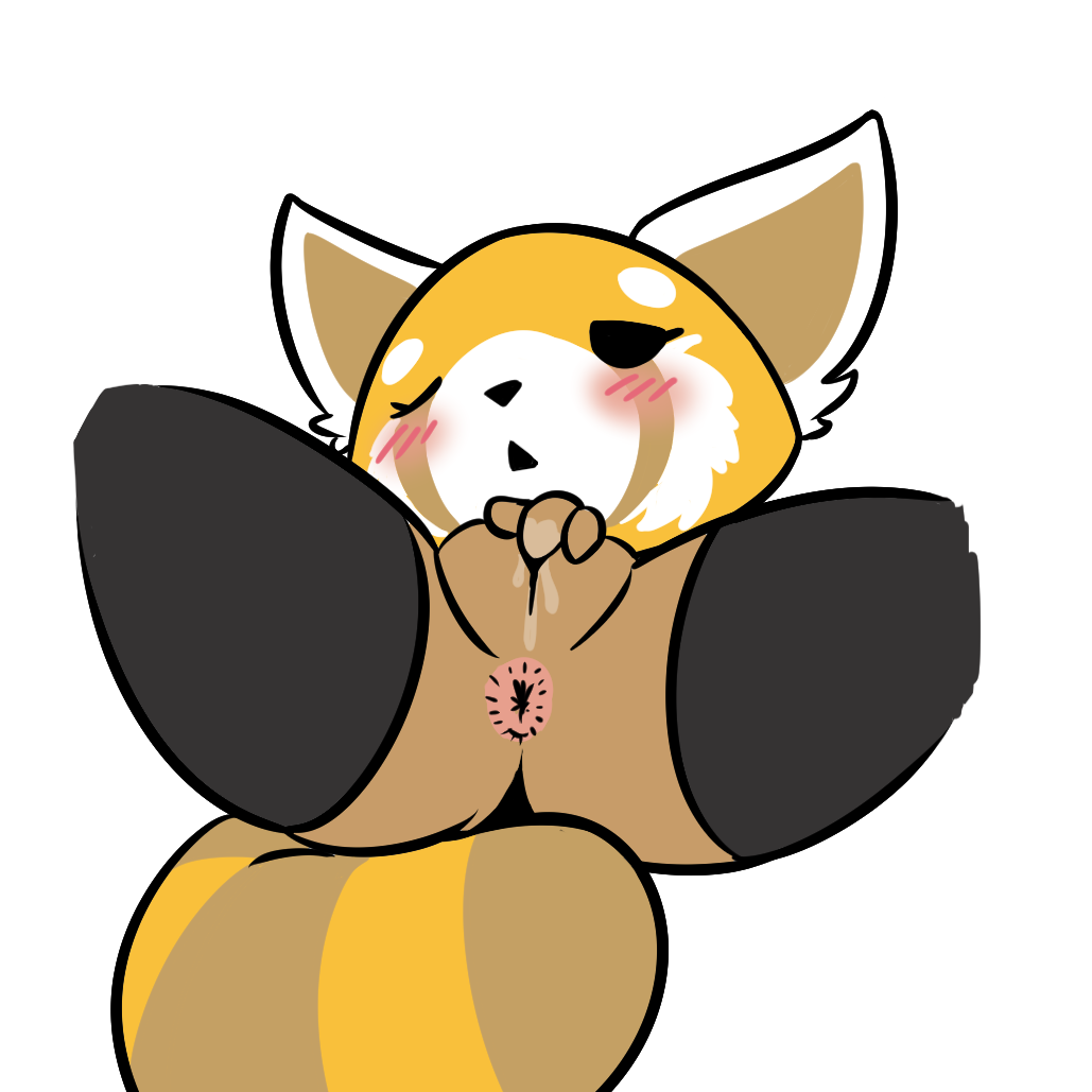 1girls aggressive_retsuko aggretsuko alpha_channel anthro anus blush female female_only fingering_self fur furry furry_only legwear mammal masturbation one_eye_closed pussy pussy_juice red_panda retsuko sanrio smooth_skin solo solo_female tail vono