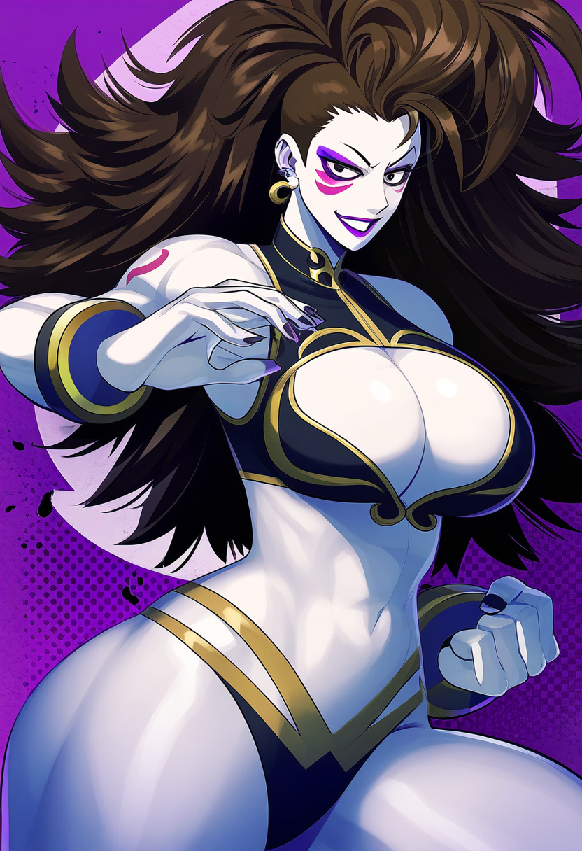 ai_generated chun-li cleavage corruption dark_persona enemy_conversion female huge_ass huge_breasts lips pale-skinned_female pale_skin panties smile street_fighter tagme thedivergence1997 thick_thighs wide_hips