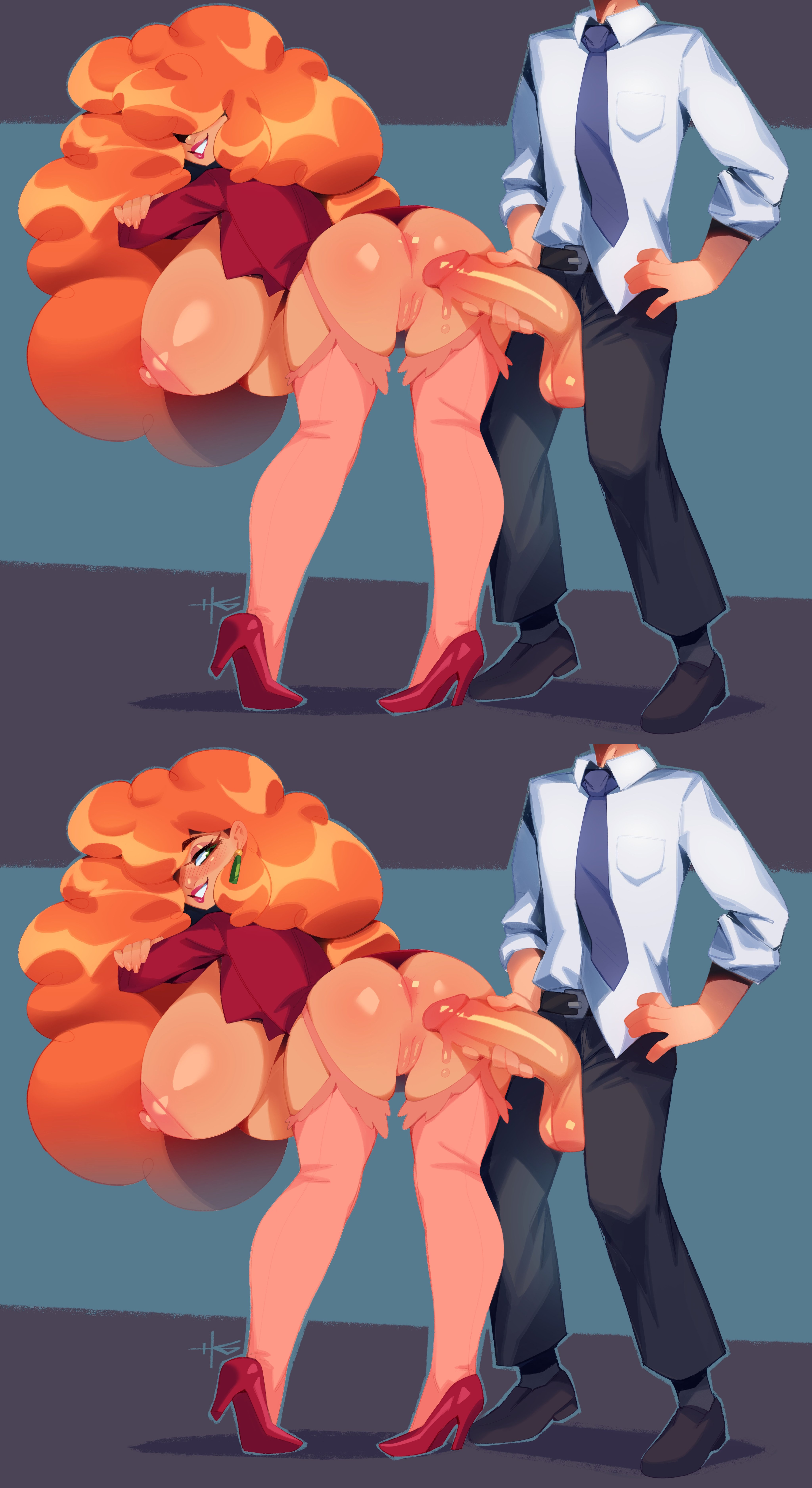 1boy, 1girls, 2025, areolae, ass, assertive female, big ass, big breasts, big penis, bigdad, breast press, breasts, breasts out, busty, cartoon network, clothed, clothed female, clothed male, clothing, compilation, curly hair, curvaceous, curvy, dress, duo, erection, fan character, female, garter straps, genitals, ginger, grin, hair, hair over eyes, hotglewd, hourglass figure, huge breasts, human, human on human, human only, imminent penetration, imminent sex, jpg, large areolae, large ass, large breasts, large penis, leaning forward, legs apart, legwear, light skin, light-skinned female, light-skinned male, lipstick, long hair, male, male/female, minidress, nipples, office lady, open clothes, open pants, open shirt, orange hair, original, original character, partially clothed, penis, penis out, powerpuff girls, precum, precum drip, red lipstick, redhead, sara bellum, side view, simple background, skindentation, smile, smiling, straight, teeth, thick thighs, thighhighs, thighs, voluptuous, voluptuous female, wide hips