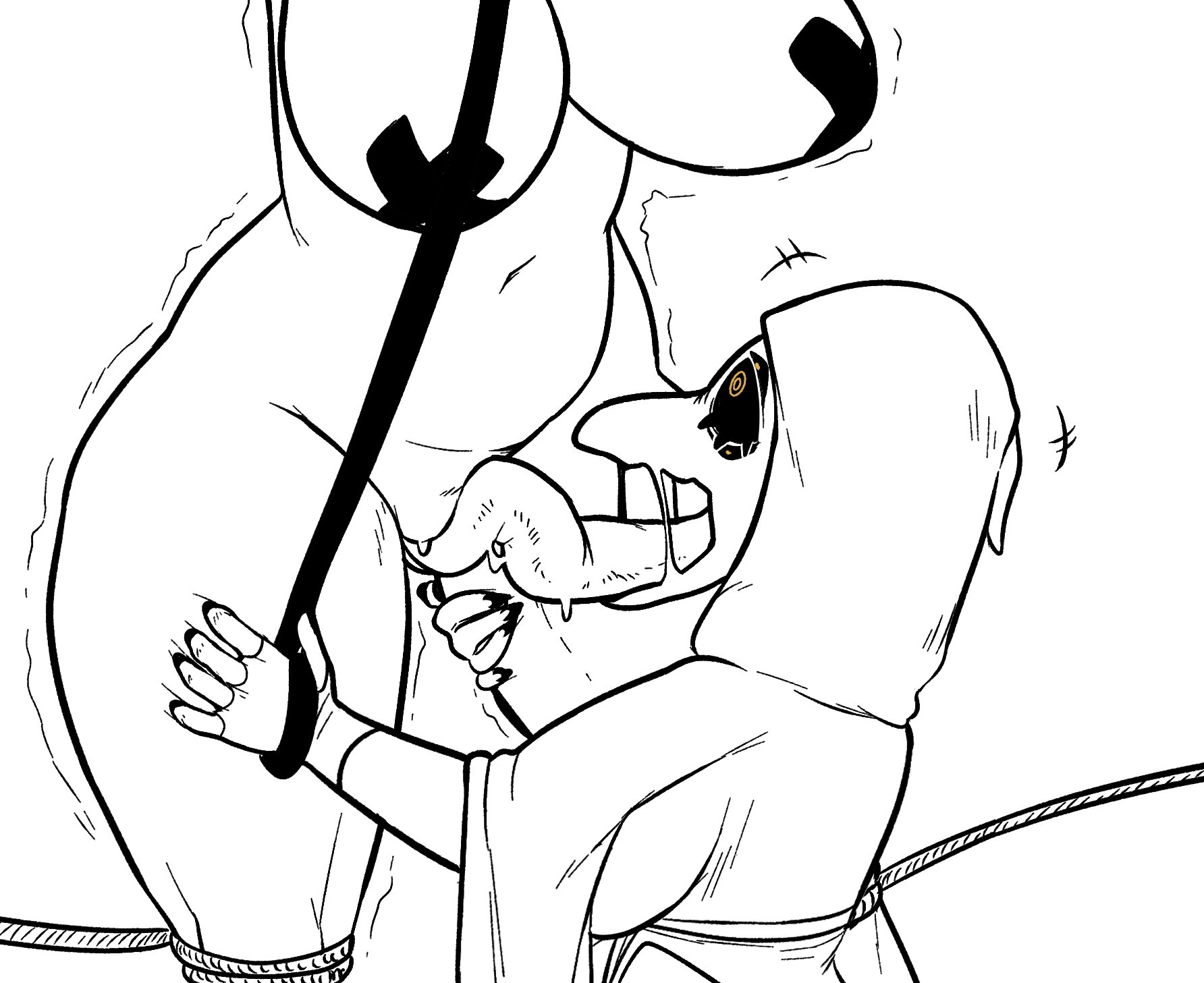 2girls, athletic, athletic female, cunnilingus, fellatio, female, female only, female/female, human, human penetrating, margaret (vetisx), mask, pussy, tongue, tongue out, tonguejob, vetisx, yuri