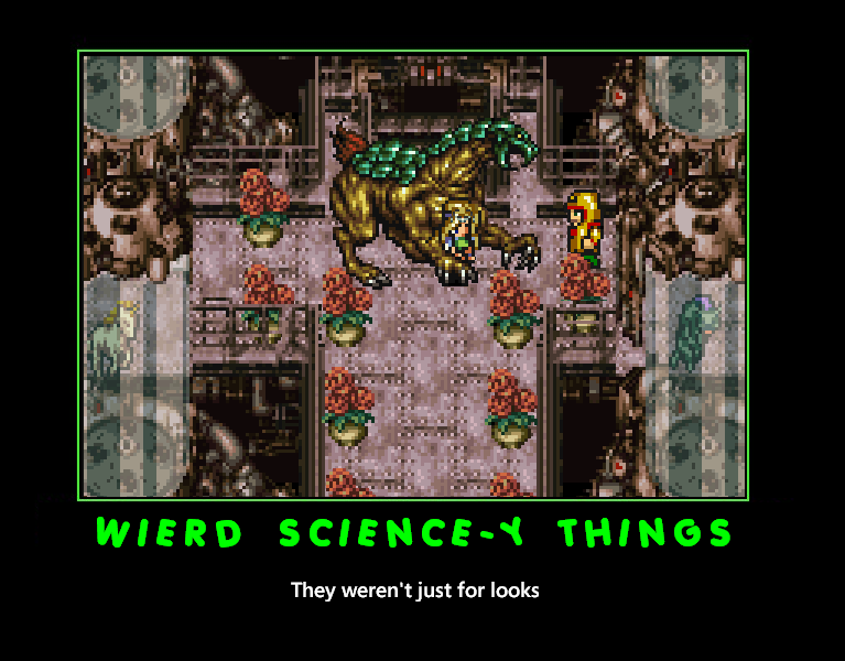 baskervor celes_chere cid esper fake_screenshot final_fantasy final_fantasy_vi meme motivational_poster pixel_art