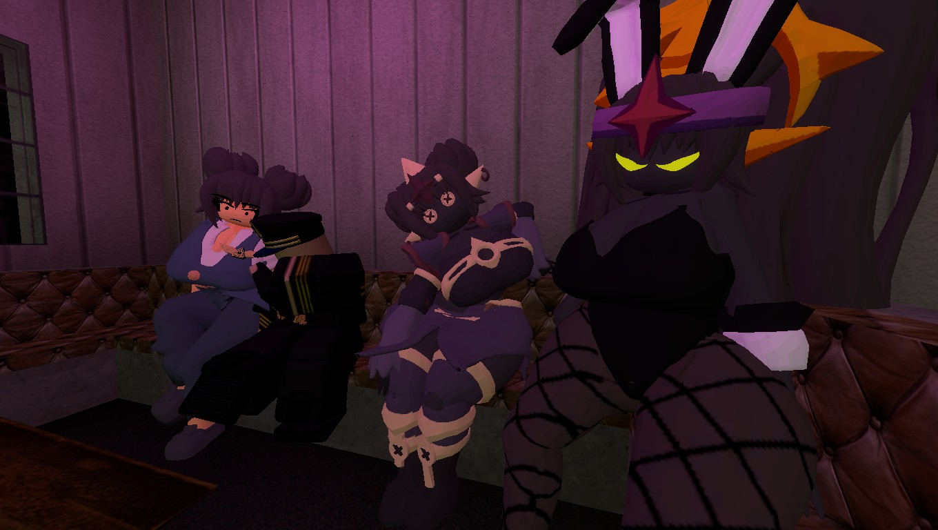 1boy, 1girls, 3d, 3girls, big breasts, breasts, bunnysuit, cleavage, clothed, commander (tds), dispatcher (tds), garry's mod, mimic umbra, missingnok, roblox, roblox game, robloxian, tagme, the umbra, thick thighs, thighs, tower defense simulator