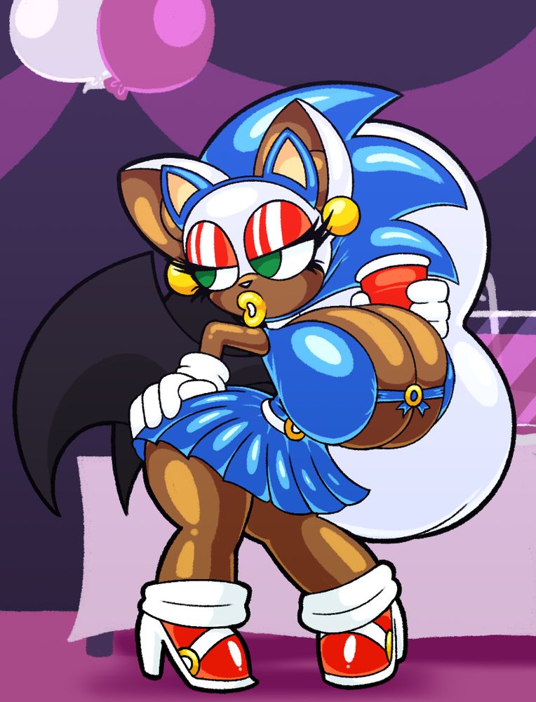 adorable, after transformation, alternate body type, alternate species, bat, bat girl, big ass, big breasts, bimbofication, blush the bat (frost-lock), cosplay, cute, dark skin, dark-skinned female, female, female focus, female only, frost-lock, gender transformation, genderswap (mtf), halloween, lipstick, makeup, rule 63, sega, solo, solo female, sonic (series), sonic the hedgehog, sonic the hedgehog (cosplay), sonic the hedgehog (series), sonique the hedgehog, transformation