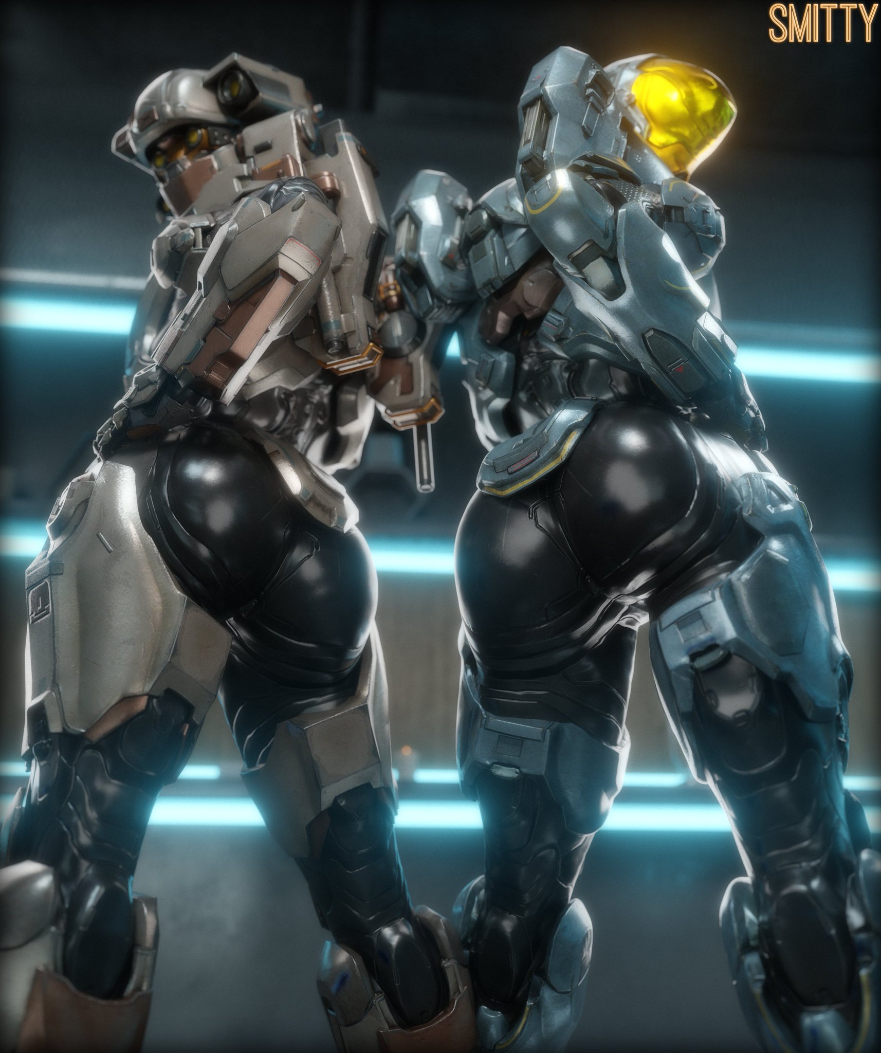 2girls, 343 industries, 3d, ass, big ass, big breasts, breasts, bungie, curvaceous, curvy, curvy figure, faceless female, female, female spartan (halo), halo (game), halo (series), helmet, hips, hourglass figure, huge ass, huge breasts, kelly-087, large ass, large breasts, light skin, light-skinned female, linda-058, mature, mature female, multiple females, multiple girls, slim waist, smitty34, spartan (halo), thick, thick hips, thick legs, thick thighs, thighs, voluptuous, waist, wide hips
