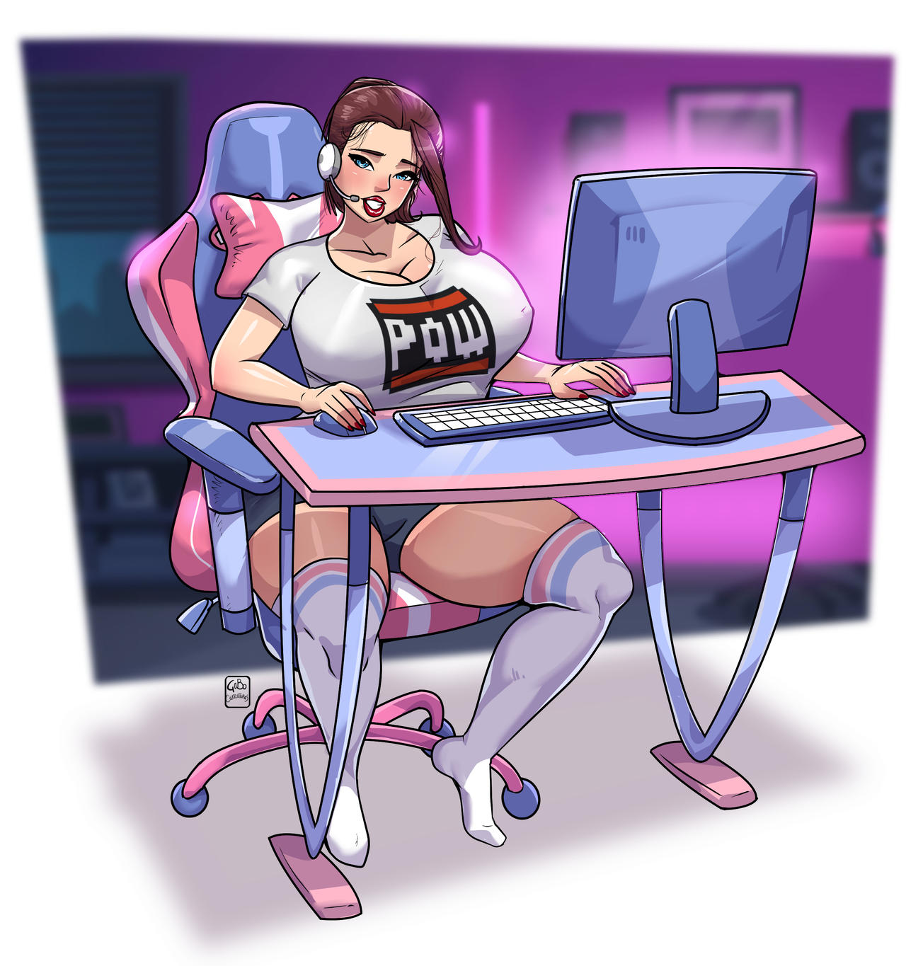 1girls, ass, athletic, athletic female, big ass, big breasts, bimbo, bimbofication, bimbofied, breasts, bust, busty, chest, cleavage, curvaceous, curvy, curvy figure, digital drawing (artwork), digital media (artwork), eyebrows, eyelashes, eyes, female, female focus, fit, fit female, gabocaricaturas, hair, hips, hourglass figure, huge ass, huge breasts, human, large ass, large breasts, legs, light skin, light-skinned female, lips, mature, mature female, oc, original, original character, slim waist, thick, thick hips, thick legs, thick thighs, thighs, voluptuous, voluptuous female, waist, wide hips