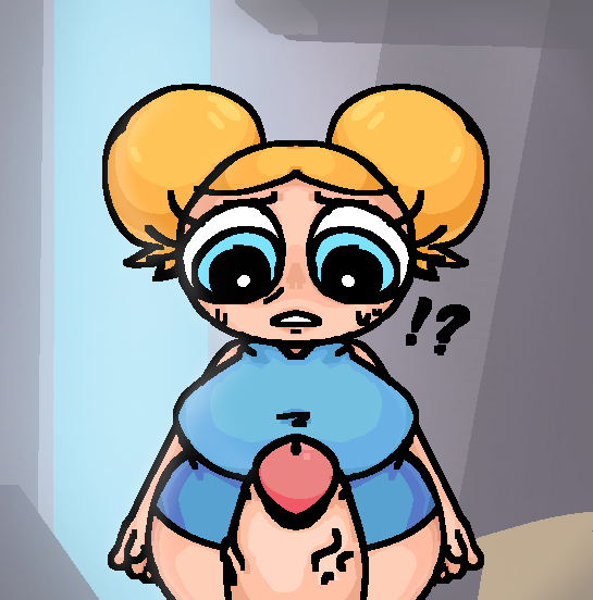 artstyle_imitation bineseeeeeek_(artist) bubbles_(powerpuff_girls) penis powerpuff_girls tagme thick_thighs