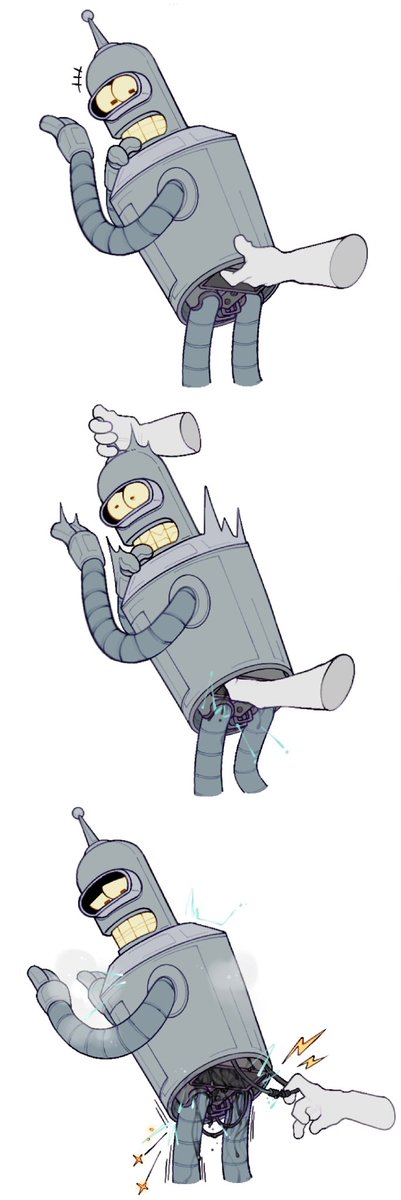 1male anal anon antennae antennae_grab banhaibao bender_bending_rodriguez digital_media_(artwork) fisting futurama grey_skin malesub non-human non-human_only robot robot_only rough_sex toony