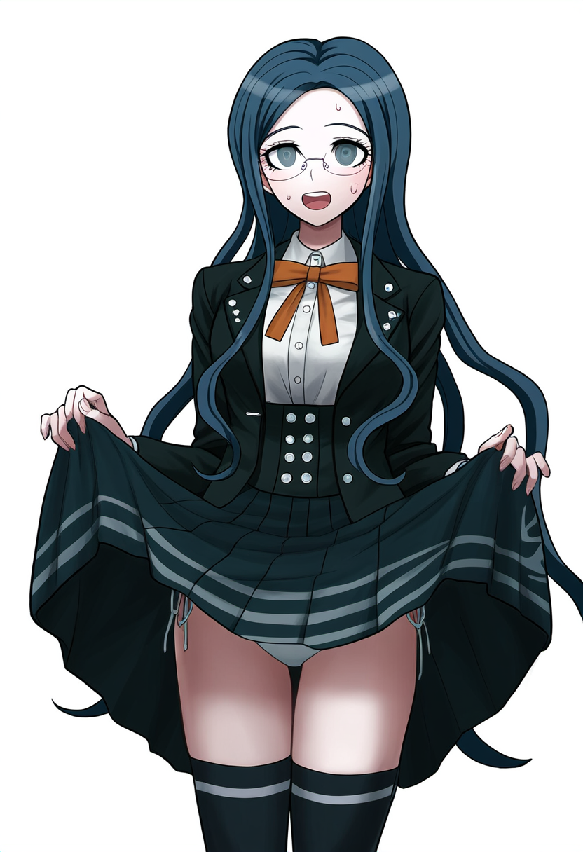 ai_generated danganronpa danganronpa_v3 shirogane_tsumugi skirt_lift tagme