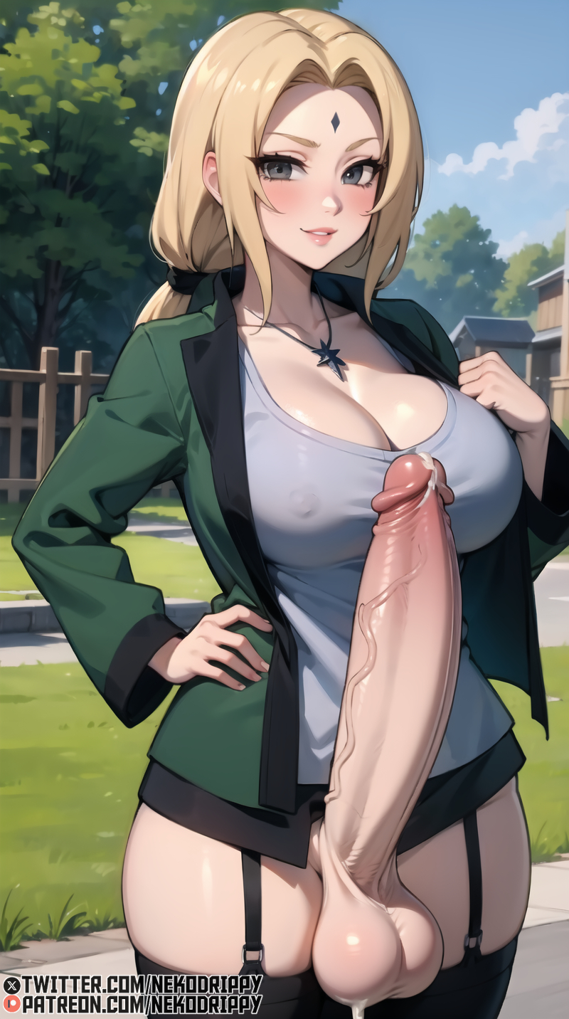 1futa 2024 ai_generated big_balls big_breasts big_penis blonde_hair boruto:_naruto_next_generations cum dickgirl futa_only futanari garter_straps huge_cock mommy naruto naruto_shippuden nekodrippy nipples no_bra no_panties penis precum short_hair solo_futa stable_diffusion thick thick_ass thick_thighs thighs tsunade vein veiny_penis