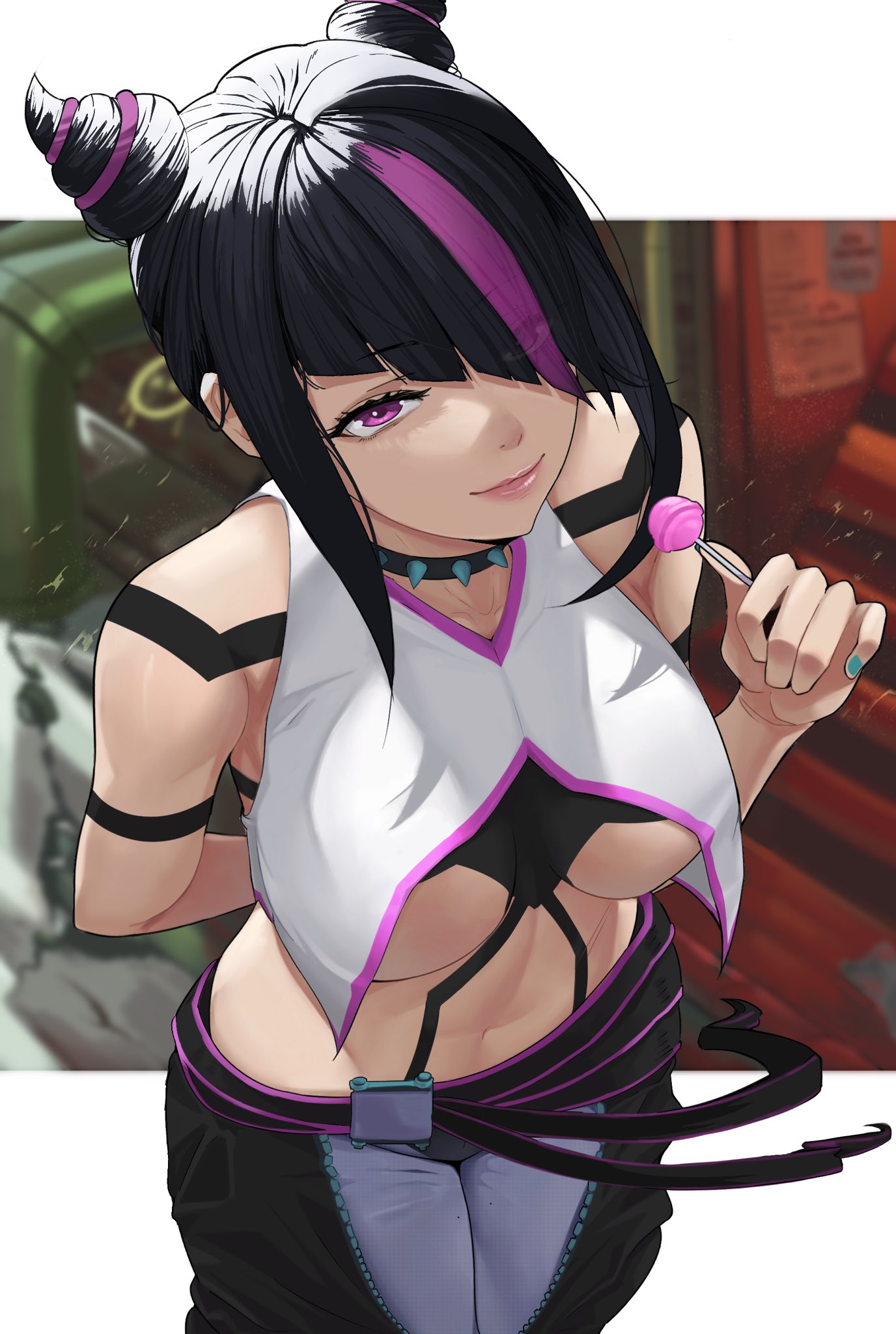 1girls, 2023, asian, asian female, athletic, athletic female, capcom, female, femme fatale, juri han, korean, korean female, light skin, light-skinned female, luxpineapple, street fighter, street fighter 6