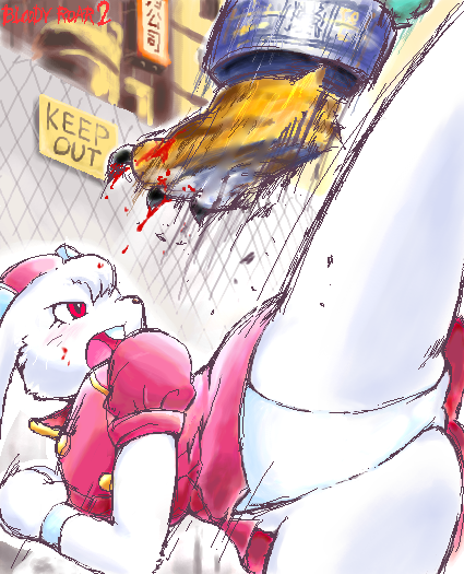 alice_nonomura alice_the_rabbit anthro blood bloody_roar claws clothes day female fur furry furry_ears g-sun kick long_ears looking_up mammal outdoors panties rabbit raised_leg red_eyes solo_focus tagme underwear unseen_male_face white_fur