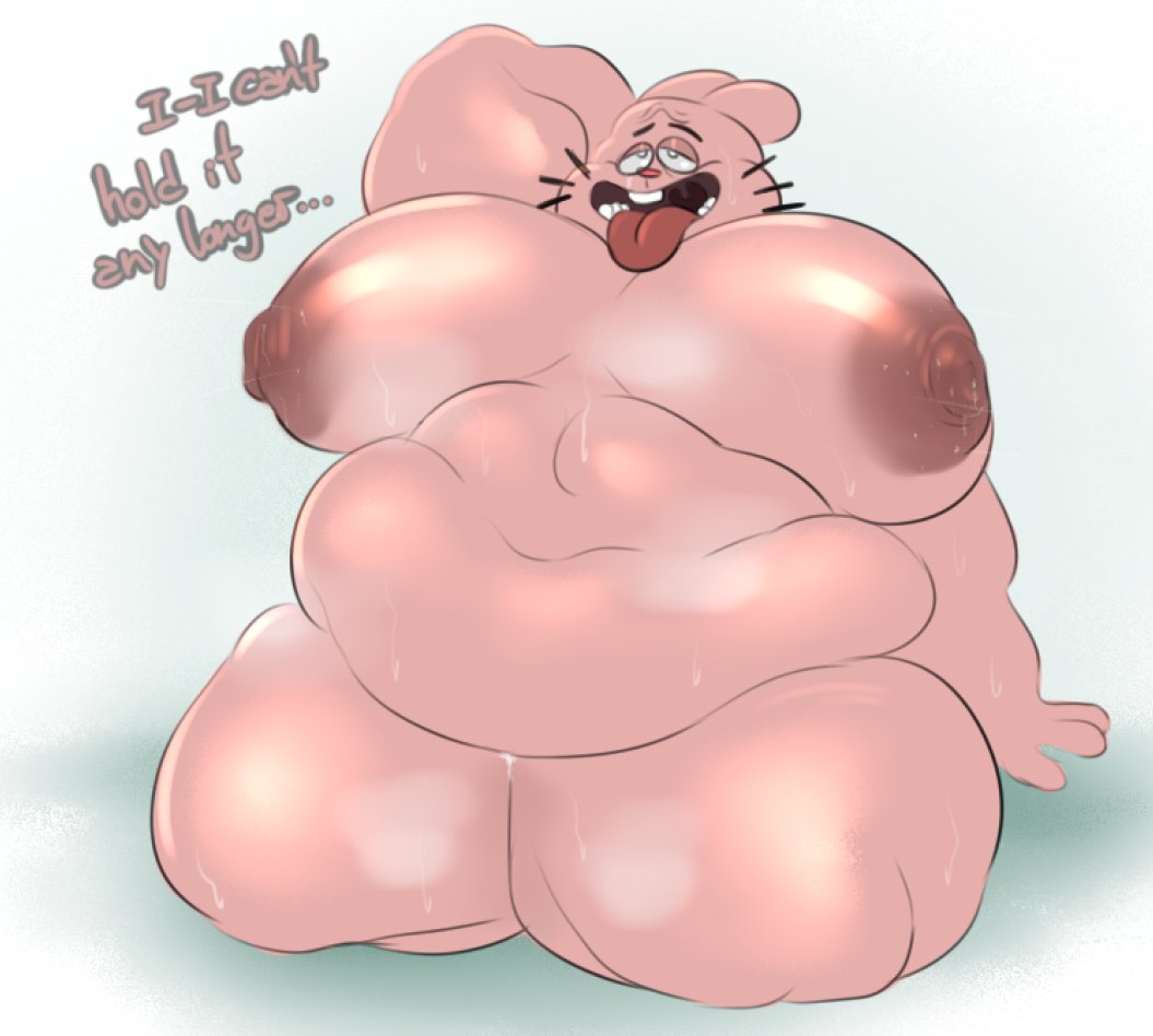 anthro, bara, bhm, big breasts, big moobs, big nipples, breasts, busty, busty male, cartoon network, furry, huge moobs, male, male breasts, male only, male with breasts, mantits, moobs, rabitt, richard watterson, superchub, the amazing world of gumball, tute bear, yaoi