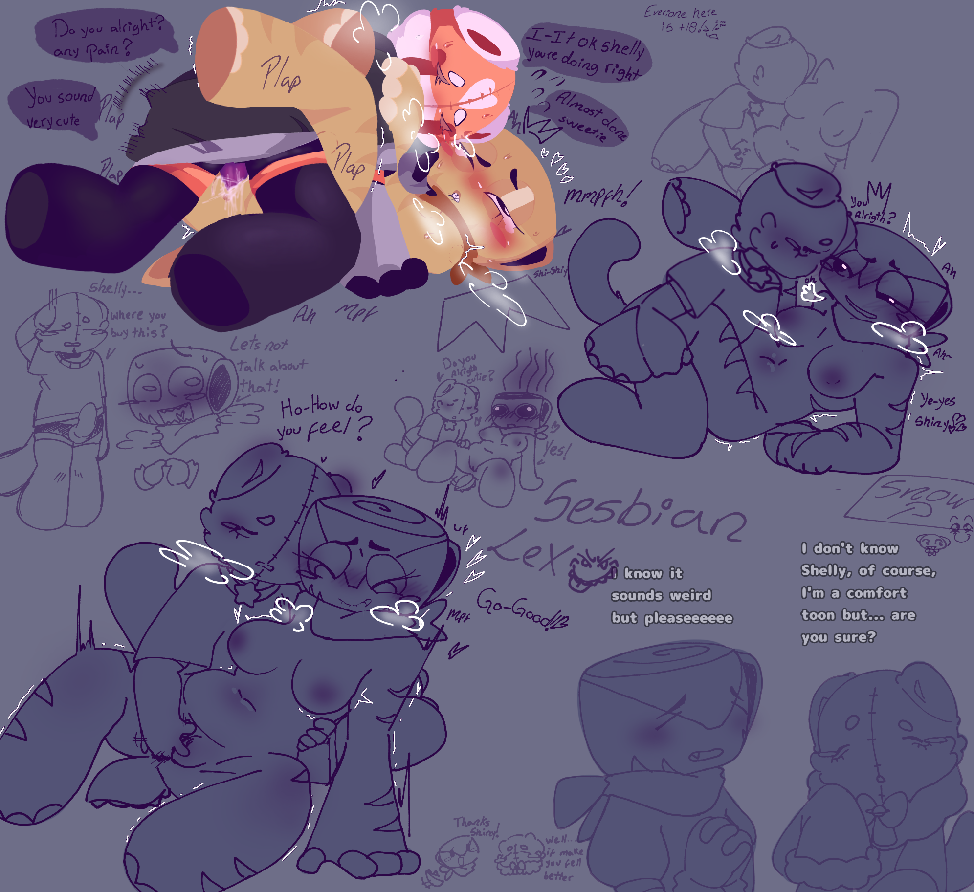 dandy's world, oc x canon, original character, shelly (dandy's world), snowp, tagme