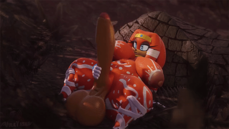 1futa 3d 3d_animation animated animated_image areolae balls big_areola blue_eyes breasts exhibitionism furry futa_only futanari gigantic_penis huge_balls huge_breasts intersex looking masturbation mobian_(species) mobian_echidna nipples nude orange_fur outside penis solo solo_futa sonic_(series) tagme tikal_the_echidna tikal_the_echidna_(vulkyasha) tribal tribal_markings vulkyasha worried_expression