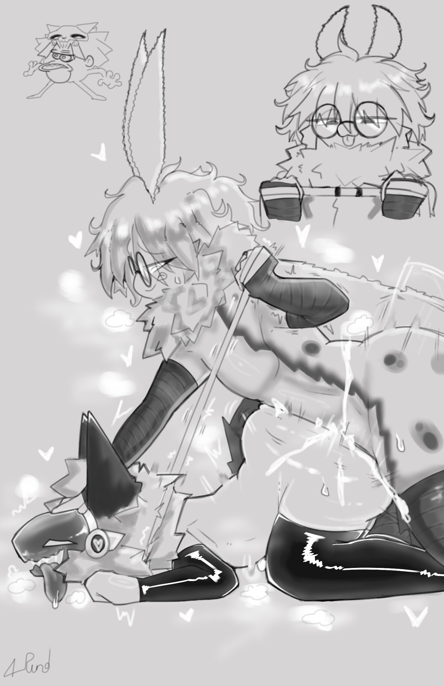 absurd res, anal, anthro, anthro focus, anus, ass, berry, bodily fluids, cum, cumshot, duo, ejaculation, femboy, food, fruit, furthorax, genital fluids, hi res, humanoid, leash, machine, male, male/male, moths, plant, protogen, pung, pung kung
