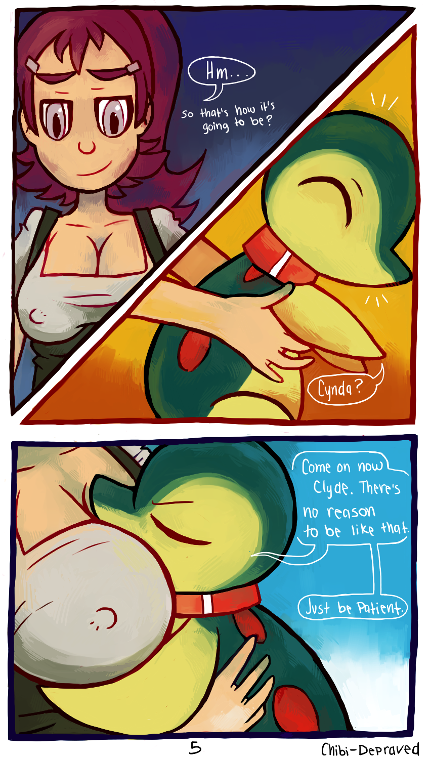 chibi-depraved collar comic cyndaquil female feral interspecies male nintendo pokemon pokephilia video_games