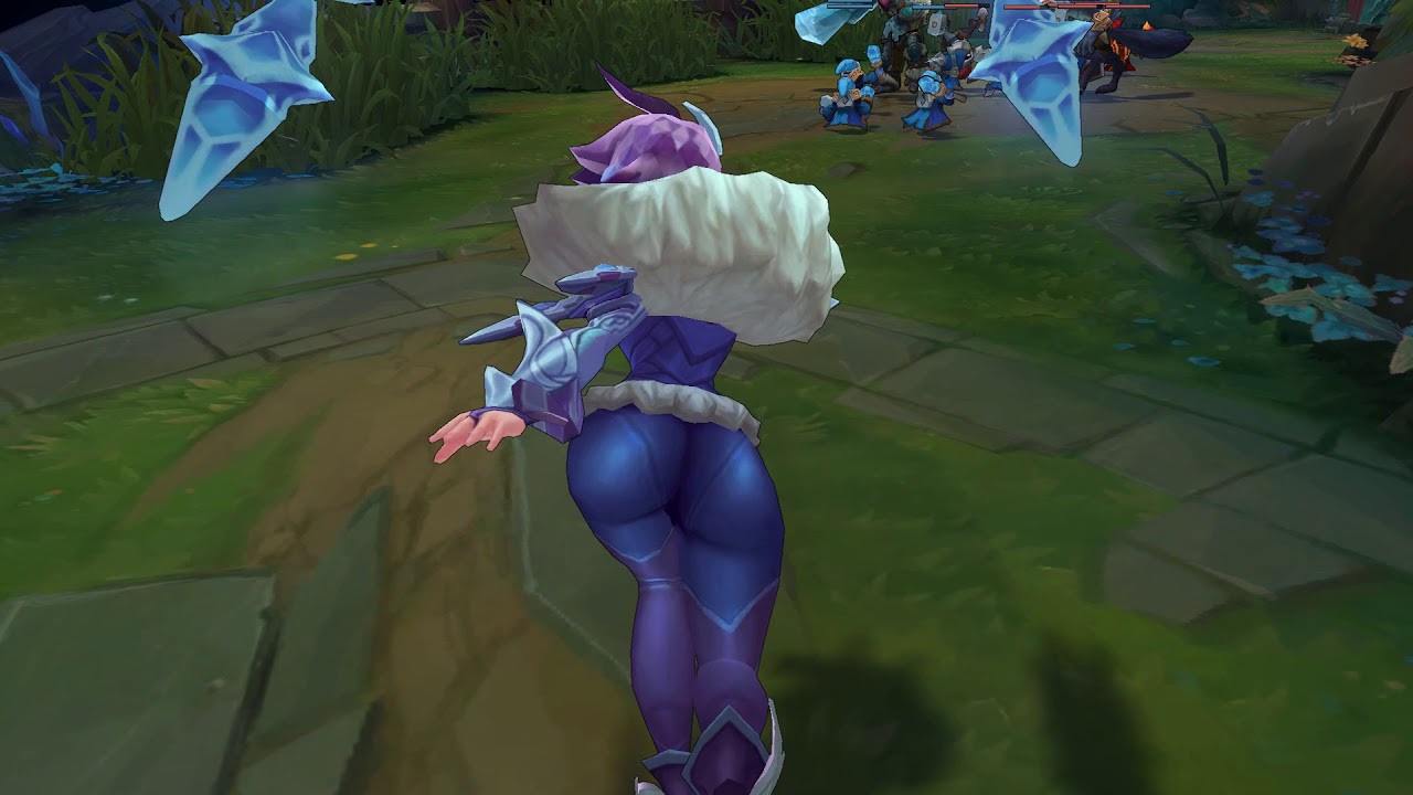 1girls 3d ass dat_ass female female_only from_behind frostblade_irelia hips huge_ass irelia_xan league_of_legends riot_games screencap screenshot skin_tight snowdown_series summoner's_rift wide_hips winter_wonderland_series