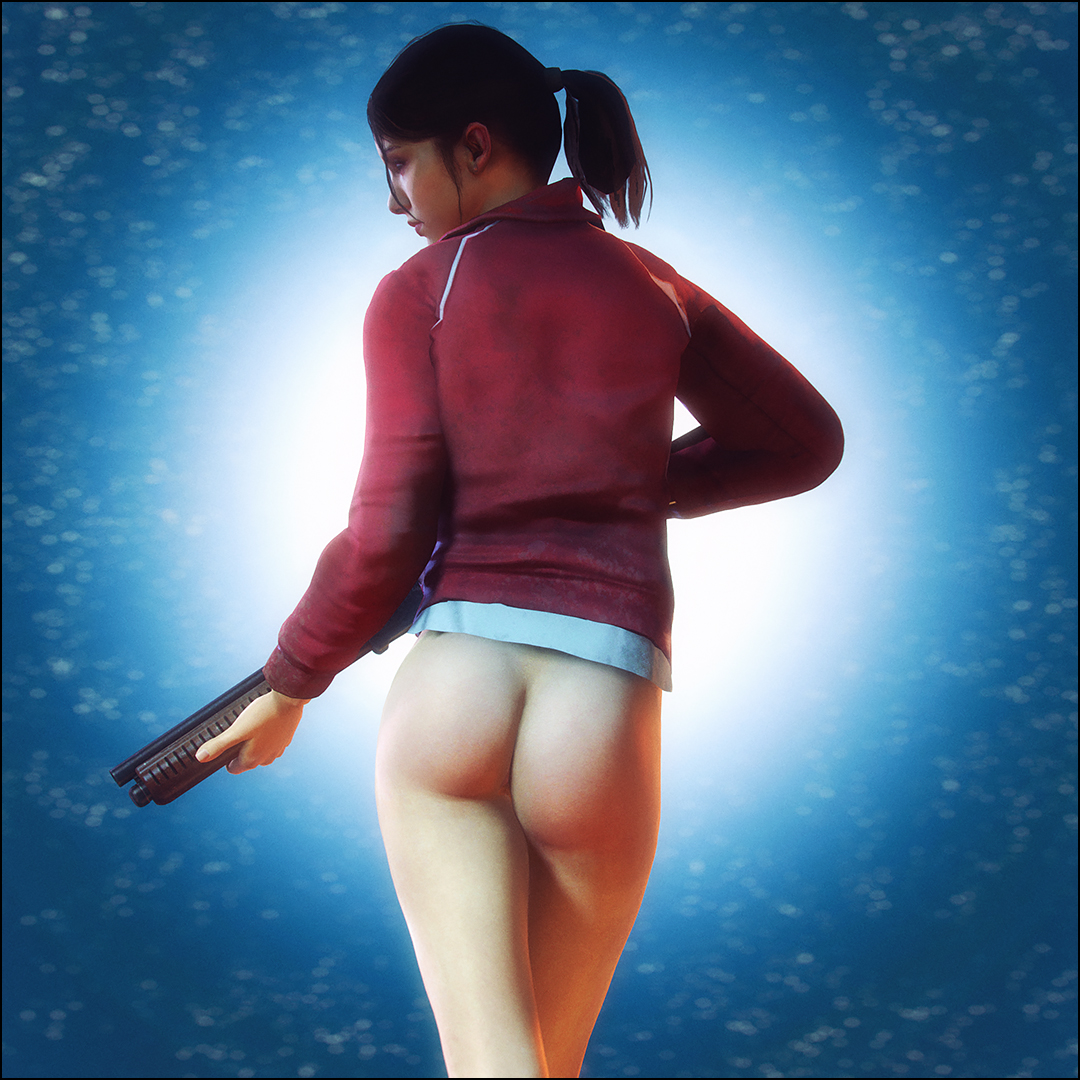 1girls, 3d, artist request, ass, back view, bare legs, blue background, bottomless, bottomless female, casual, clothes, female, female only, fingers, firearm, gun, hands, hoodie, human, human female, human only, left 4 dead, left 4 dead (series), legs, lipstick, looking down, nails, no panties, nose, outerwear, pink lipstick, ponytail, red hair, shiny, shiny skin, shotgun, solo, solo female, source filmmaker, standing, tied hair, topwear, topwear only, valve corporation, weapon, zoey (left 4 dead)