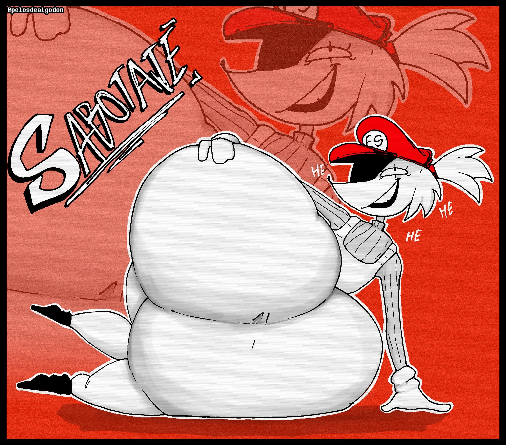 ass, ass focus, commission, huge ass, huge butt, pelosdealgodon, sabotage (exeg), sonic.exe, sonic.exe (series), thepinkthing, twitter username, whore eyes