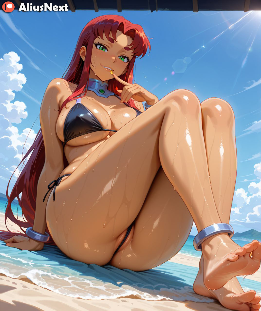 1girls, 2025, ai generated, aliusnext, anime, big ass, big breasts, breasts, dark skin, dark-skinned female, dc, dc comics, female, female only, foot fetish, foot focus, hi, high, highres, huge ass, huge breasts, light skin, light-skinned female, lingerie, massive ass, massive breasts, mature, mature female, patreon, quality, res, resolution, ring, starfire, style, sweat, sweatdrop, sweating, sweaty, sweaty body, sweaty breasts, tanned, tanned female, tanned skin, teen titans, thick, thick ass, thick hips, thick legs, thick lips, thick thighs, toe ring, toes, uncensored, username, voluptuous, voluptuous body, voluptuous female, watermark