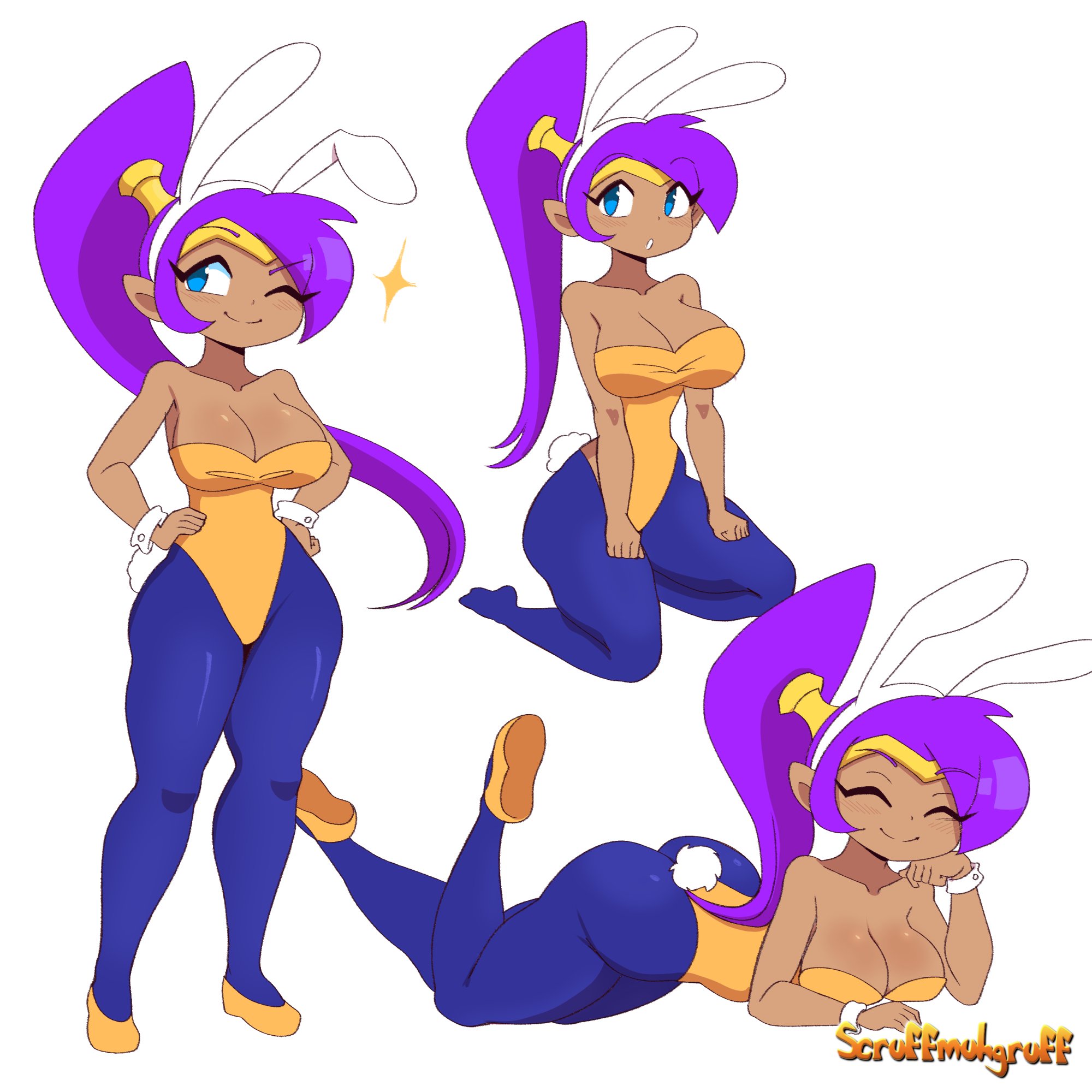 1girls, clothed, female, female only, scruffmuhgruff, shantae, shantae (character), solo