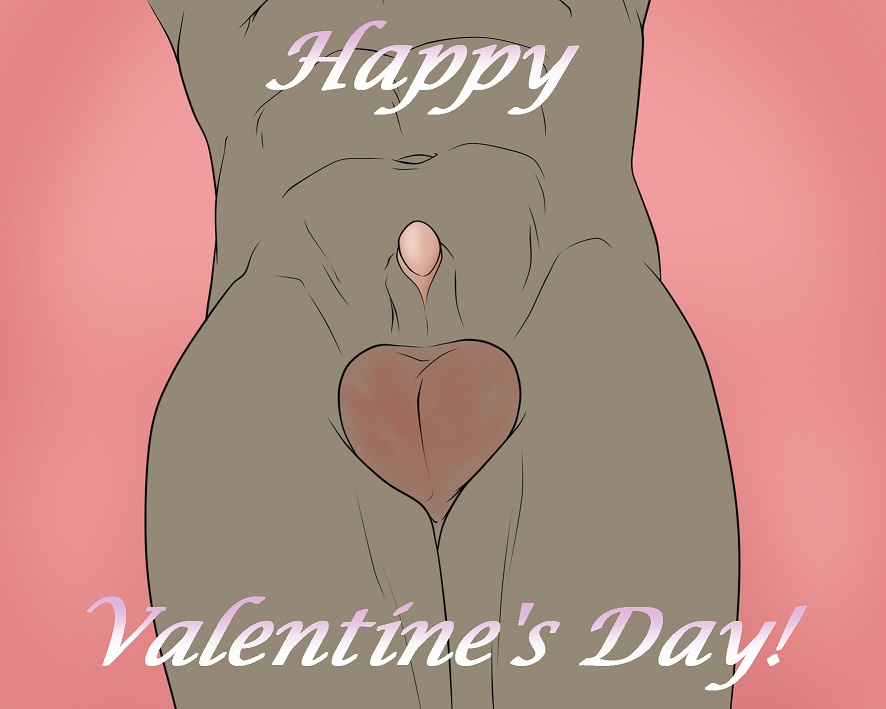 abs animal_genitalia balls bruised cock_and_ball_torture holidays male male_only sheath valentine's_day water_buffalo