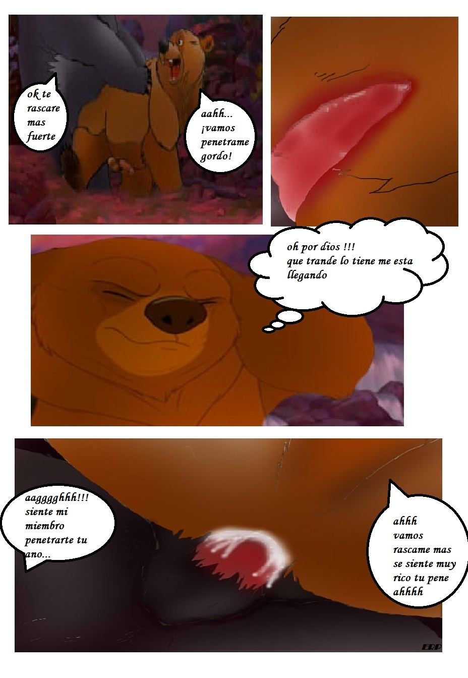 bear brother brother_bear comic disney gay kenai kenai_x_tug male_only mammal penis sibling tug