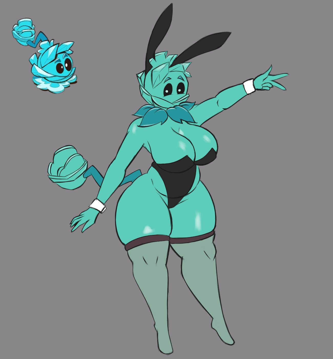 1girls, anthro, anthrofied, ass, breasts, cabbage, cold-slaw (pvz), female, flora fauna, fusion, mighty dx, plant, plant girl, plant humanoid, plantie, plants vs zombies, plants vs zombies 3, plants vs. zombies, popcap games, pussy