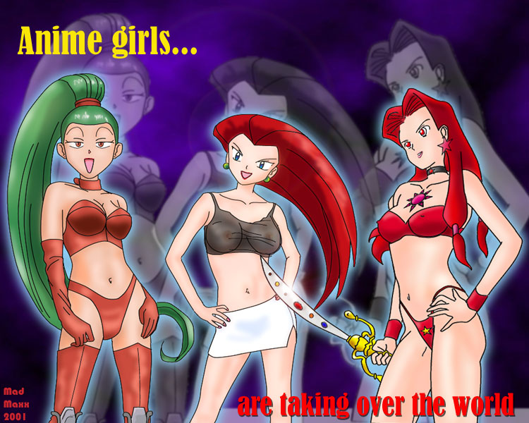 1girls 2001 3girls bishoujo_senshi_sailor_moon breasts crossover death_busters eudial female flint_the_time_detective human human_only jessie_(pokemon) large_breasts long_hair mad_maxx nintendo petra_fina_dagmar pokemon pokemon_rgby red_hair smooth_skin team_rocket villainess