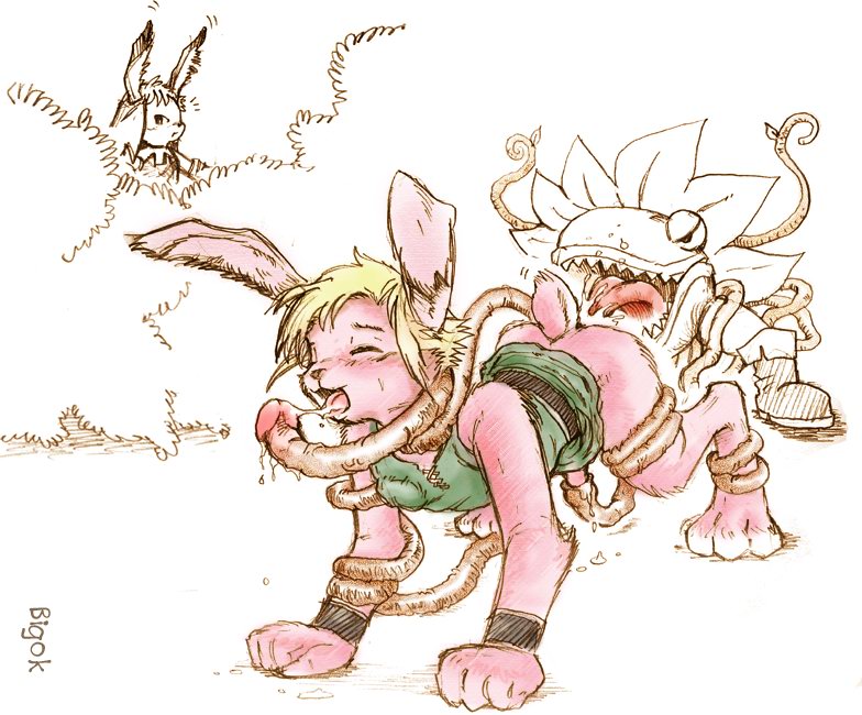 a_link_to_the_past anthro bigok bunny_ear bunny_link cornelius femboy furry link male male_only malesub nintendo odin_sphere pooka rabbit_link snapdragon straight_hair tentacle_on_male the_legend_of_zelda